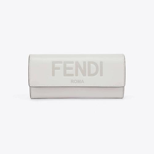 fendi 芬迪 标识logo印花纯色长款小牛皮女士钱包