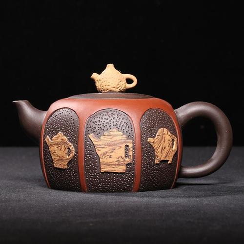 台湾回流老紫砂壶名家真品紫砂一厂大师吕尧臣制黑料全手工壶中壶