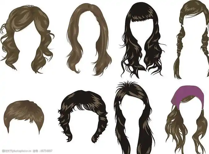 发型设计矢量图图片