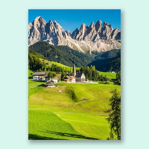 超治愈的山林风景!ins山山而川森林高山绿树小众艺术海报画芯