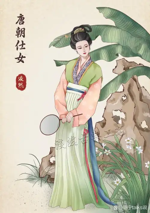 中国古代仕女图系列--唐朝仕女 我正在跟张小白学古风插画,学习打卡第