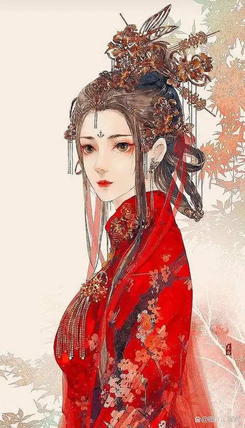 古风美人红衣壁纸