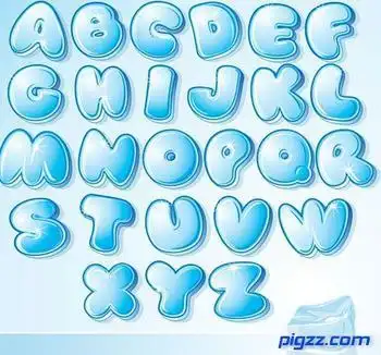 英文美术字体,大小写都要,就像这样子的,胖一点,可爱一点的