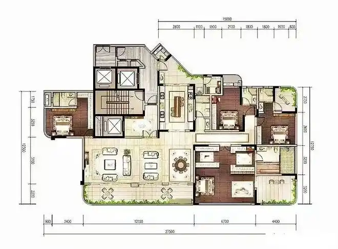 388平方米四房三厅且外置四个阳台的顶豪大平层,它来了|户型|套房