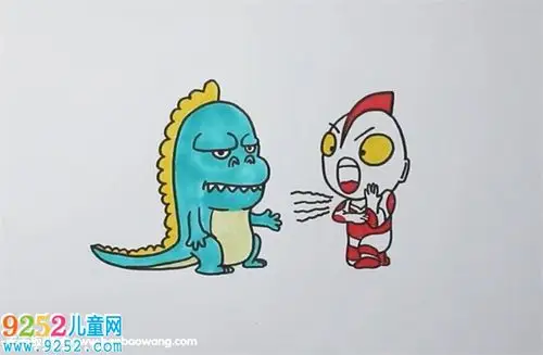 奥特曼打怪兽简笔画 奥特曼简笔画教程