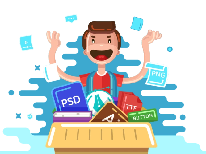 扁平化卡通设计师