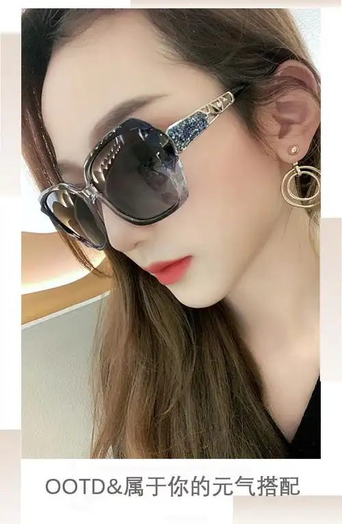 眼镜女士太阳镜太阳镜女2021年新款网红时尚开车眼镜偏光墨镜女大脸