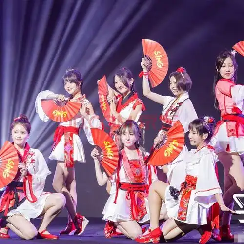 扇子sing女团同款双色舞蹈扇折扇跳舞扇将进酒扇子8道具 10双面黑