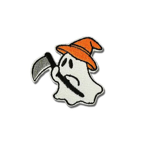 幽灵刺绣布贴鬼恐怖可爱补丁贴卡通创意个性潮流衣服装饰贴自粘