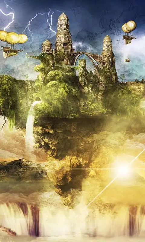 悬浮的世界手机壁纸(1/1)