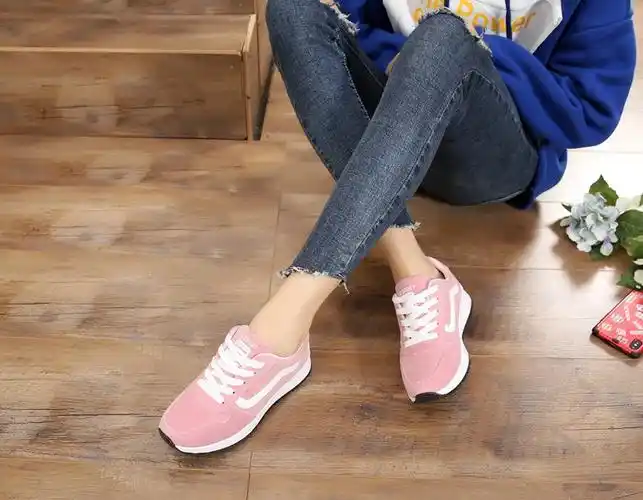 中学生运动鞋女鞋春秋季15少女12高休闲跑步鞋大童白波鞋10女孩平底单