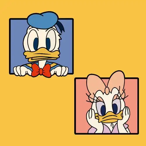 唐老鸭汽车电动车贴纸可爱卡通抖音网红后窗玻璃汽车装饰贴