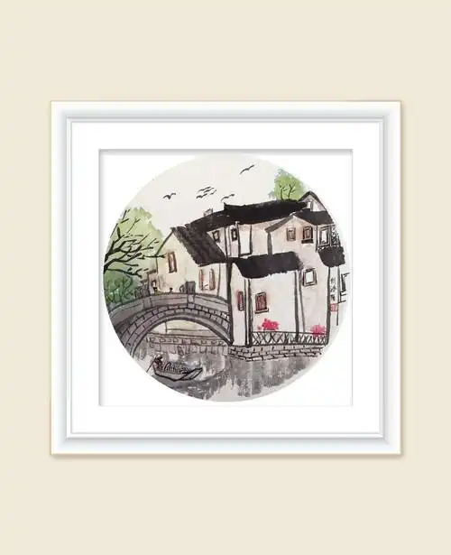 绿豆龟儿童作品-《江南水乡》