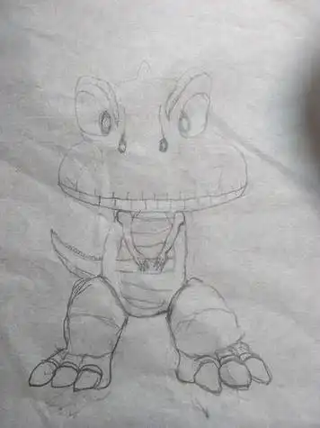 素描简笔画画一个阿贡