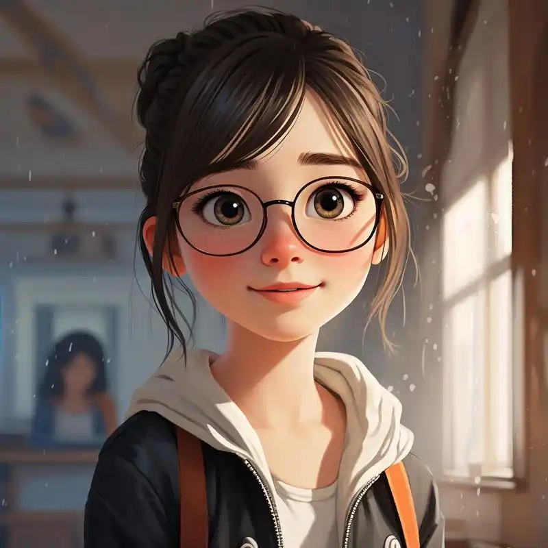 戴眼镜的女生头像,这也太93了吧.