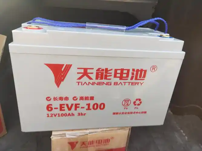 天能蓄电池6evf10012v100ah推高车叉车观光升降机平台电瓶蓄电池