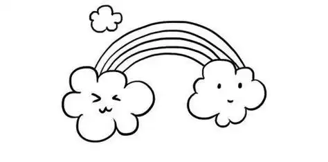 涂色带颜色彩虹简笔画教学画法 可爱卡通彩虹简笔画怎么画