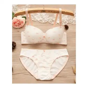 内衣女内裤套装高中学生少女胸罩夏季薄款聚拢无钢圈文胸 3733#白色