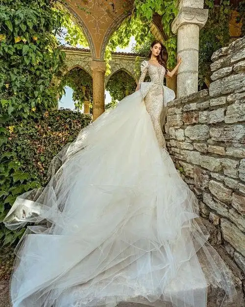 迪奥高定婚纱高清(奢华水晶juliakontogruni高定婚纱)(3)