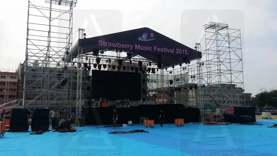 户外大型活动音乐会舞台背景桁架脚手架铝桁架显示系统