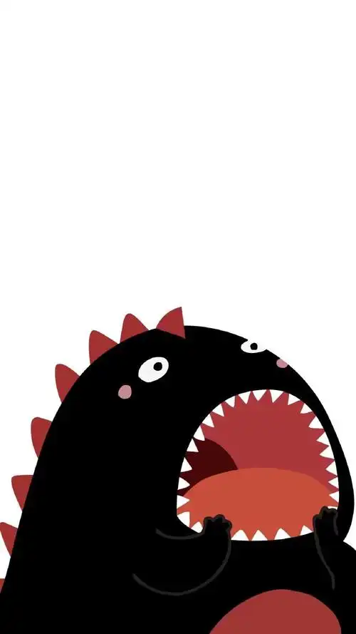 总要有个喜欢93-510嗷嗷嗷～可可爱爱小怪兽简单治愈动漫壁纸#二