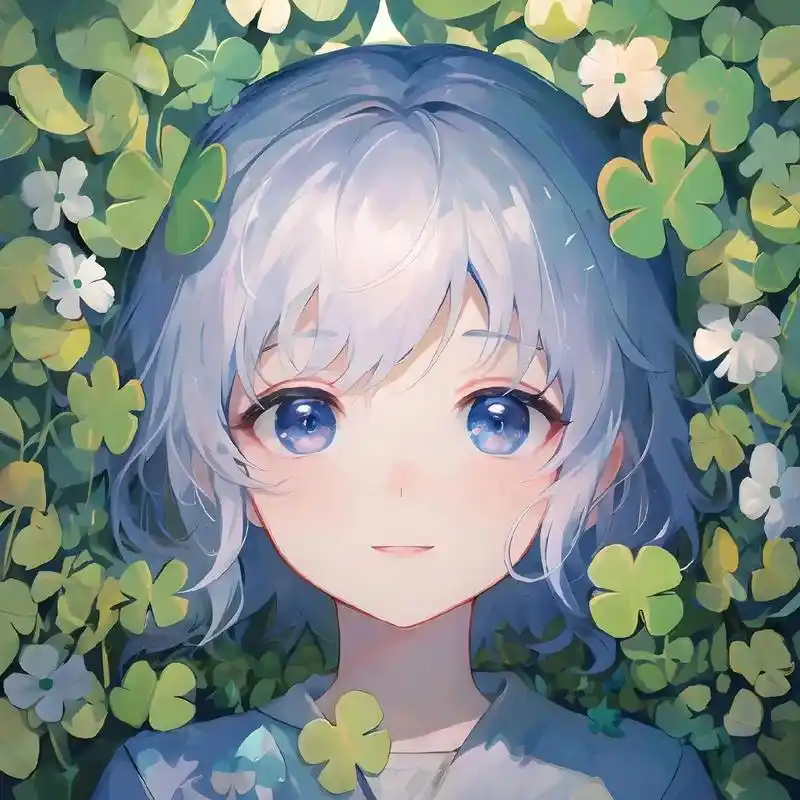 幸运四叶草##二次元头像 #二次元 #插画 #幸运四叶草 # - 抖音