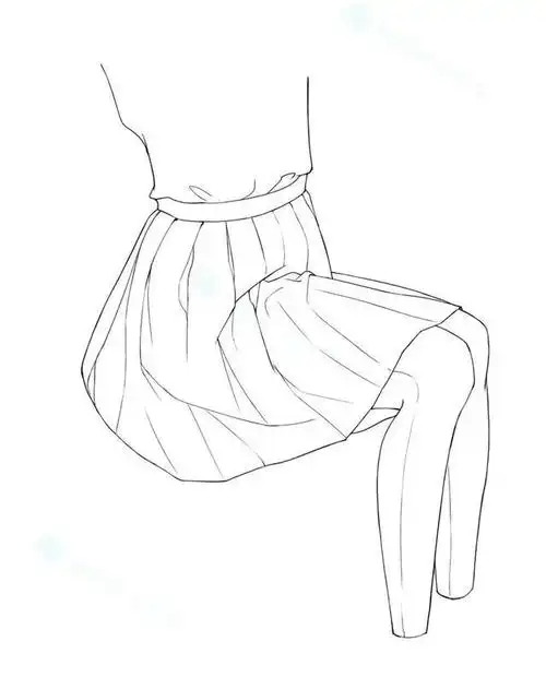 jk控必看百褶裙画怎么画教你超简单百褶裙的画法