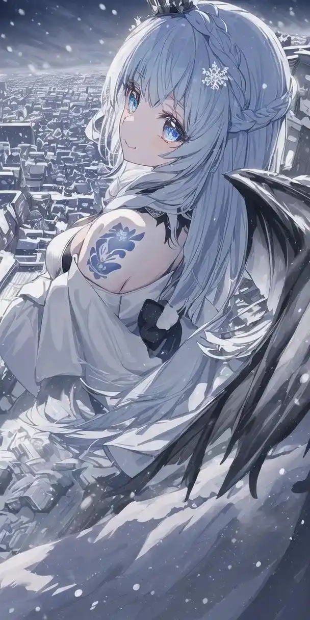 冰雪魔女竖屏(2)#图文伙伴计划 #ai绘画 #手机壁纸 # - 抖音