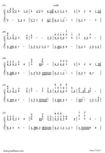 epic tribute medley-久石让(joe hisaishi)双手简谱预览2