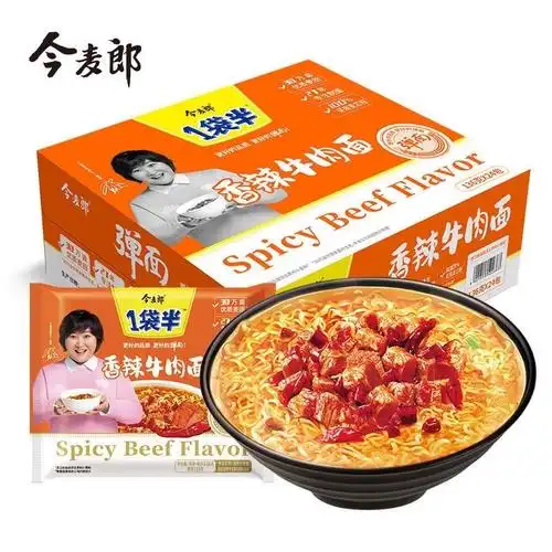 方便面一袋半大份量泡面速食冲泡方便面夜宵 酸豆角排骨面 24袋整箱