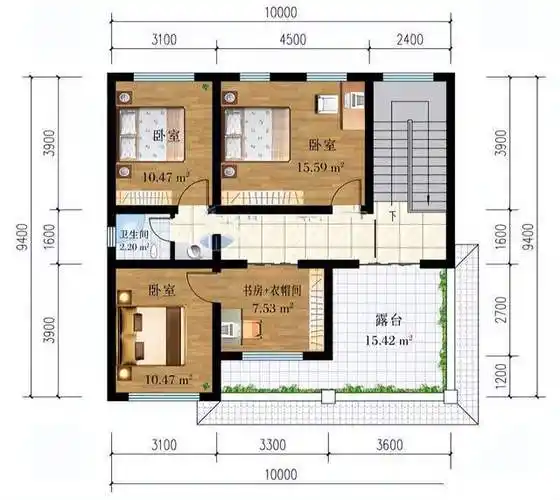20套10x10米新款农村别墅,占地小功能挺全,小户型也迎来了春天_新房子