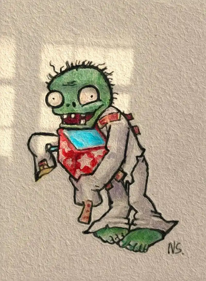 玩偶匣僵尸.#画画 #植物大战僵尸#画渣日常 #简笔画 #画 - 抖音