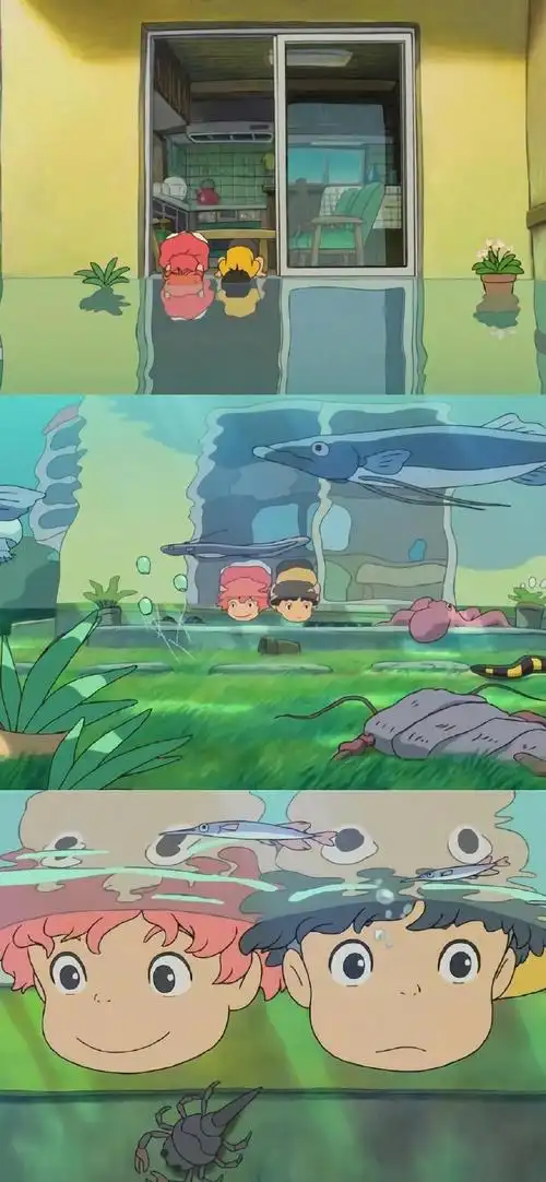 宫崎骏动画拼接剧照高清手机壁纸