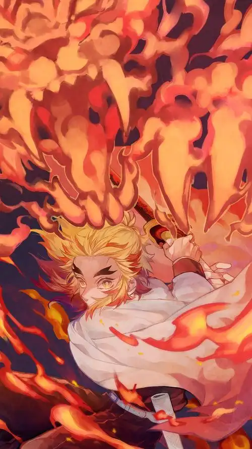 鬼灭之刃炼狱杏寿郎精美高清手机壁纸