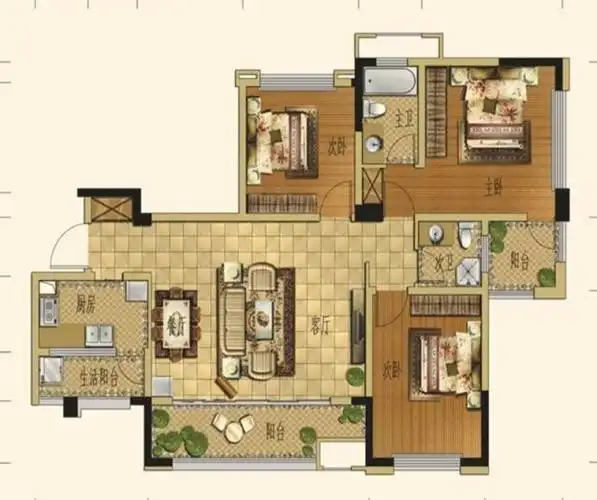 选用全包的方式,将三居室房屋交给装修公司,只花了18万元!