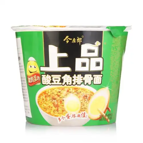 今麦郎上品桶装酸豆角排骨面144g