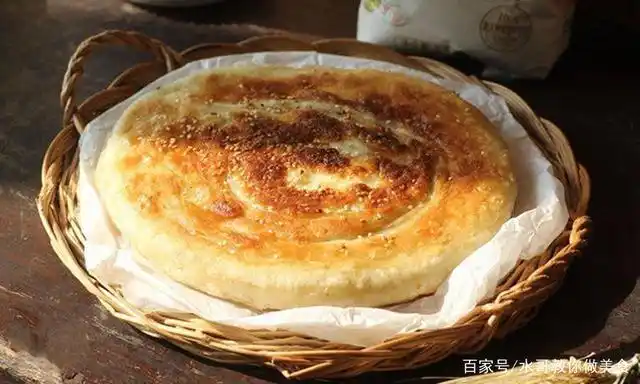 好吃的河南锅盔,家里平底锅就能做,外焦里嫩,还是儿时的味道