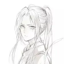 素描古风男生动漫图片