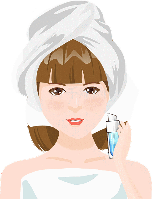 美女少女可爱美妆装饰化妆护肤卡通动图gif