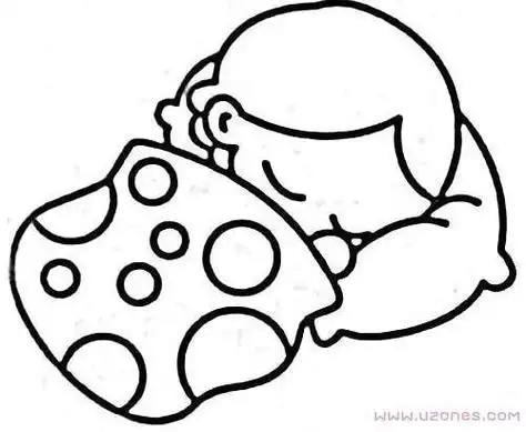 图画一个人在睡觉简笔画