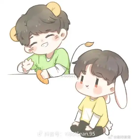 bjyx#博君一肖星途坦荡#要过生日了 果子门有没有这种q版的博肖照片啊