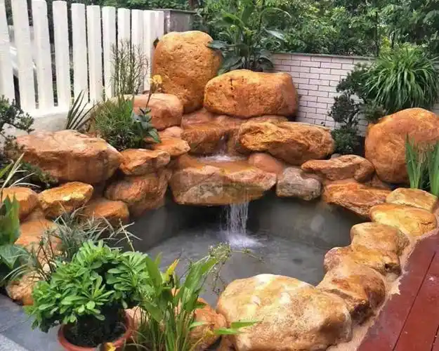 黄蜡石鱼池石头假山石天然原石庭院景观石装饰造景石大型鹅卵石