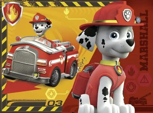 进口拼图ravensburger 狗狗巡逻队 汪汪队立大功 1盒四幅图 62片