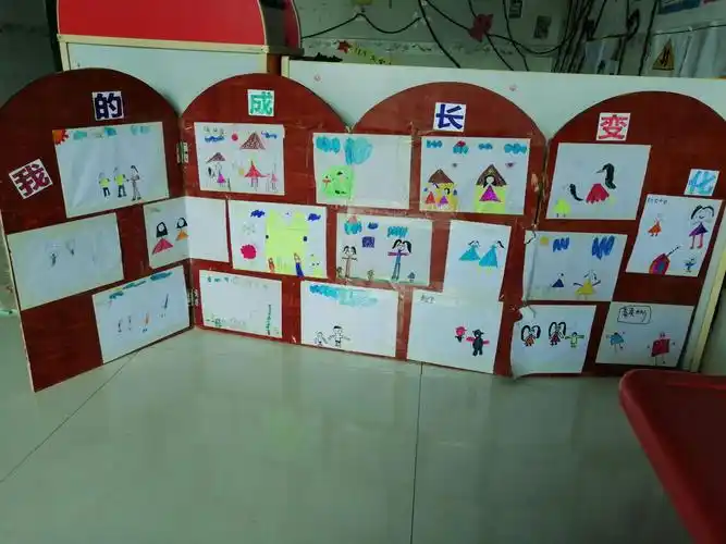 幼儿绘画作品展示:我的成长变化