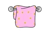 毛巾简笔画步骤图