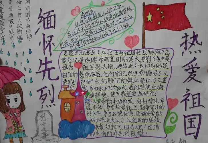 纪念革命先烈手抄报