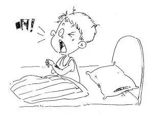 梦醒情景简笔画