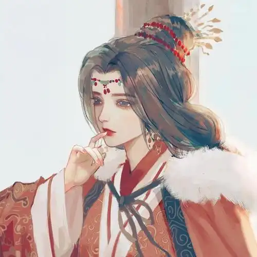 古风女子头像,你穿红衣的时候最美