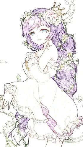 简笔画 线稿 黑白配 动漫 唯美 壁纸 插画 头像 可爱 唯美 二次元 美