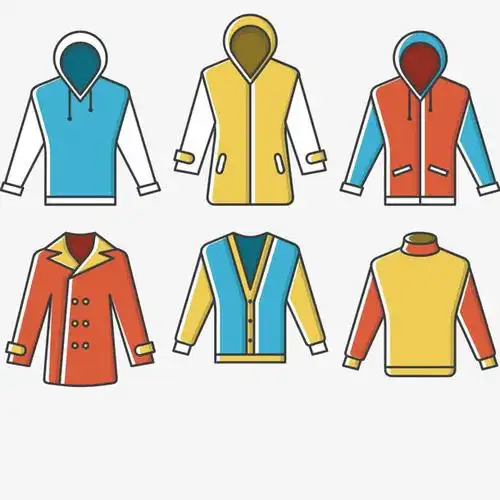 扁平卡通服装素材